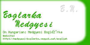 boglarka medgyesi business card